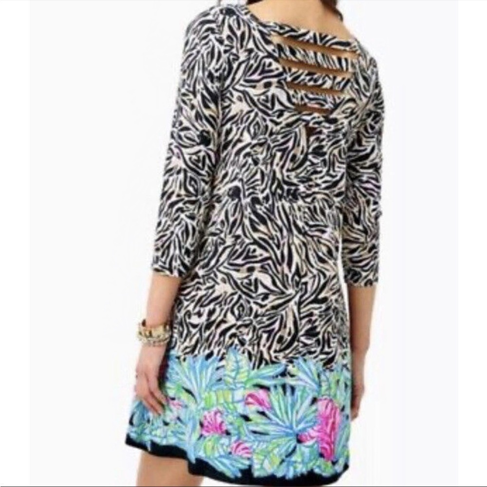 Lilly Pulitzer Ophelia Swing Dress Can You Zee Me Lattice Back Sz XS NEW